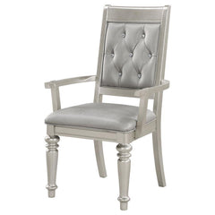 Bling Game - Dining Arm Chair (Set of 2) - Metallic Platinum