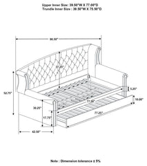 Scarlett - Upholstered Daybed With Trundle