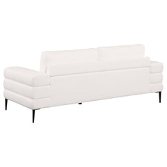 Jessel - Chenille Upholstered Track Arm Sofa - Ivory