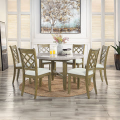 Karsen - Side Chair (Set of 2) - Beige Linen & Rustic Oak