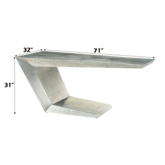Brancaster - Executive Writing Desk - Aluminum