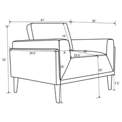 Rilynn - Upholstered Track Arm Accent Chair