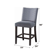 Yelena - Counter Height Chair (Set of 2) - Fabric & Weathered Espresso