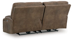 Beckley Place - 2 Seat Power Reclining Sofa With Adjustable Headrest - Earth