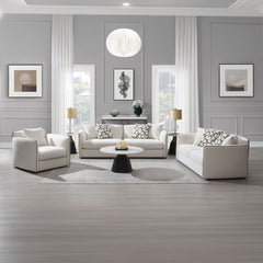 Yolanda - Loveseat With 4 Pillows - Beige Chenille