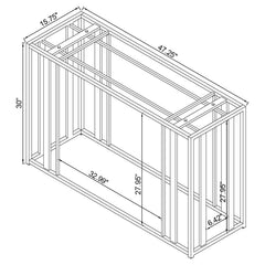 Adri - Glass Top Entryway Sofa Console Table