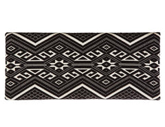 Cababi - Tribal Fabric Upholstered Accent Storage Bench - Black