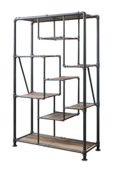 Brantley - Bookshelf - Antique Oak & Sandy Gray
