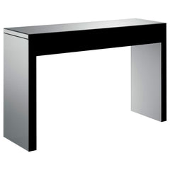 Gillian - Rectangular Sofa Table - Silver And Clear Mirror
