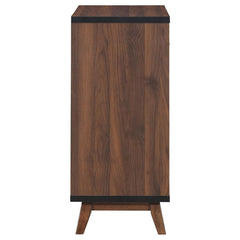 Ezekiel - 2 Door Home Bar Wine Storage Cabinet - Walnut