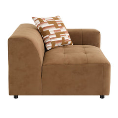 Zoey - Modular - RF Arm Chair With Pillow - Chocolate Suede