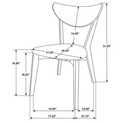 Alfredo - Dining Side Chair (Set of 2) - Gray And Natural Walnut