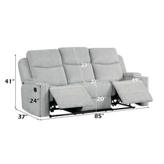 Galya - Motion Sofa - Light Gray Chenille
