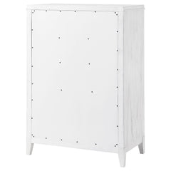 Marielle - 5 Drawer Bedroom Chest - Distressed White