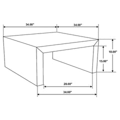 Odilia - Square Solid Wood Coffee Table - Auburn