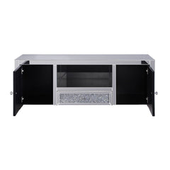 Noralie - TV Stand - Mirrored & Faux Diamonds