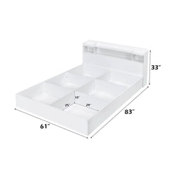 Perse - Queen Bed With Storage - White