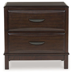 Vanmore - Dark Brown - Two Drawer Night Stand