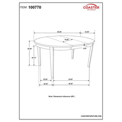 Gabriel - Oval Dining Table - Cappuccino