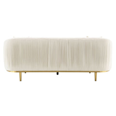 Martina - Sofa With 2 Pillows - Ivory Velvet