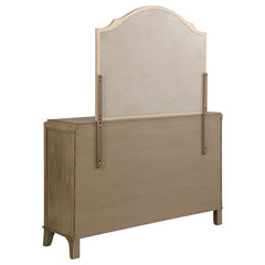 Trenton - 6-Drawer Bedroom Dresser With Mirror - Washed Mango