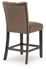 Jeshina - Mocha - Upholstered Barstool (Set of 2)