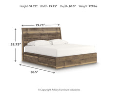 Chirason - Panel Bed With Storage