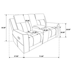 Brentwood - Upholstered Motion Reclining Loveseat