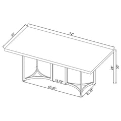 Sterling - Rectangular Dining Table - Gray