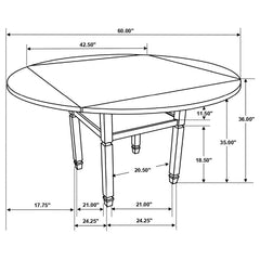 Sarasota - Extension Counter Dining Table - Rustic Cream