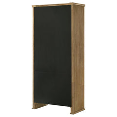 Adina - 77" Tall Display Cabinet - Distressed Light Brown