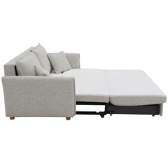 Oran - Sofa With Sleeper - Gray Chenille