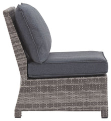 Salem - Gray - Armless Chair w/Cushion