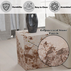 Fultan - End Table - Engineered Stone Finish