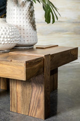 Samira - Square Solid Wood Coffee Table - Natural Sheesham