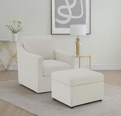 Winter - Upholstered Sloped Arm Accent Swivel Chair
