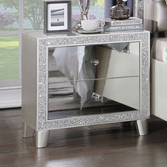 Sliverfluff - Nightstand - Mirrored & Champagne
