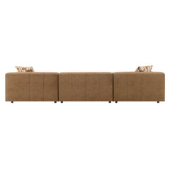 Zoey - Modular - LF Arm Chair With Pillow - Chocolate Suede