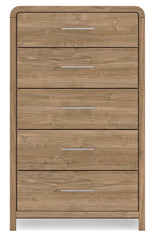 Gramburg - Five Drawer Chest - Warm Natural Brown