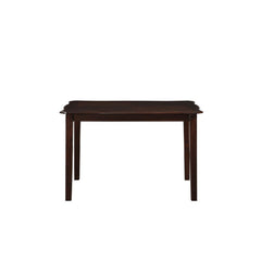 Ingeborg - 5 Piece Dining Set - Black Synthetic Leather & Espresso