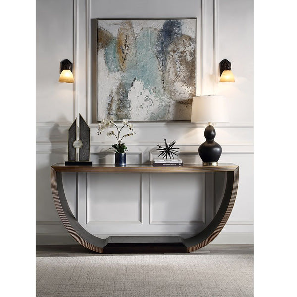 Maceo - Console Table - Black & Gold