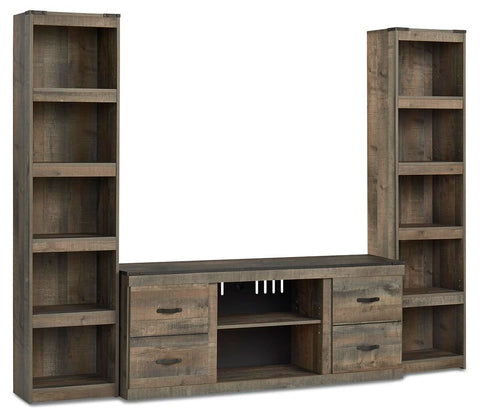 Trinell - 3-Piece Entertainment Center - Brown
