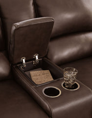 Alessandro - PWR REC Loveseat/Con/Adj HDRST - Walnut
