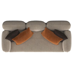 Jade - Chenille Upholstered Sculpted Track Arm Sofa - Latte