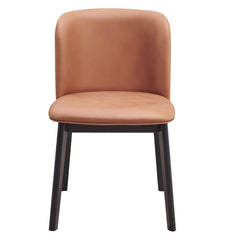 Eliora - Side Chair (Set of 2) - Camel Polish Microfiber & Black