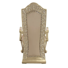 Vatican - Arm Chair (Set of 2) - Synthetic Leather & Champagne Silver