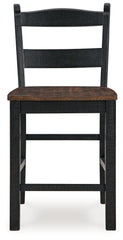 Valebeck - Black / Brown - Barstool (Set of 2)