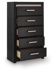 Shoralli - Five Drawer Chest - Black
