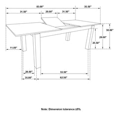 Jakob - Rectangular Extension Leaf Dining Table - Black