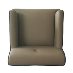 House - Beatrice Accent Chair - Tan PU & Charcoal Finish